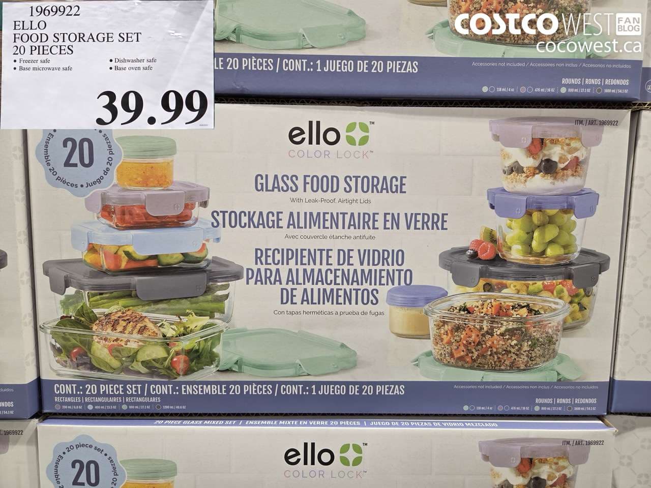 ELLO FOOD STORAGE SET 20 PIECES