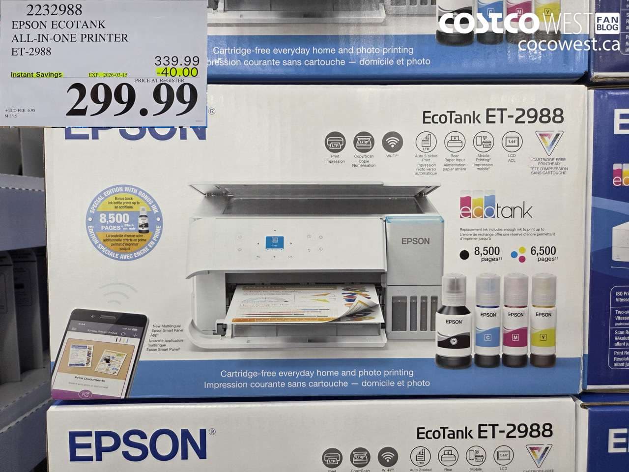 epson ecotank allinone printer et2988
