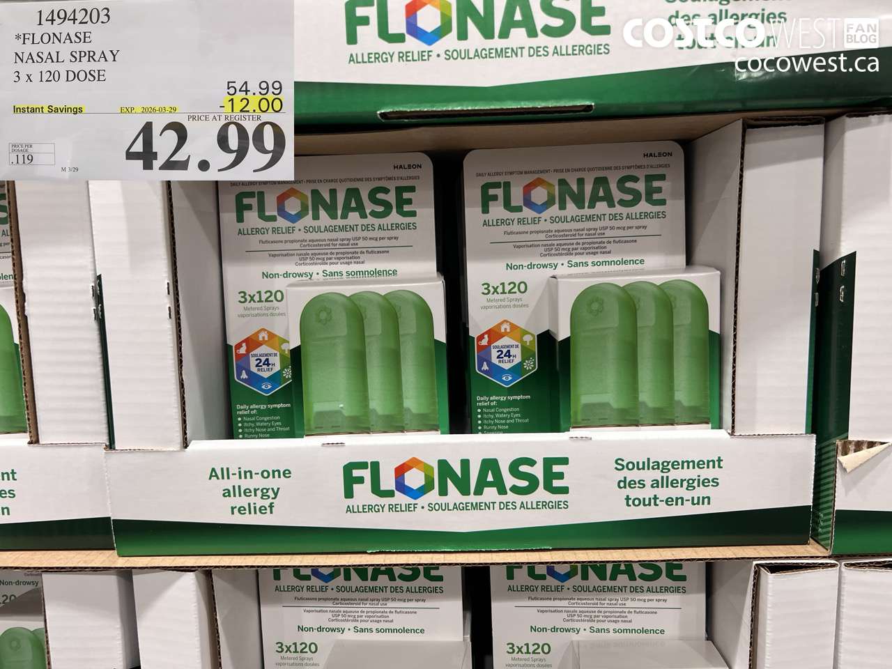 FLONASE NASAL SPRAY 3 X 120 DOSE