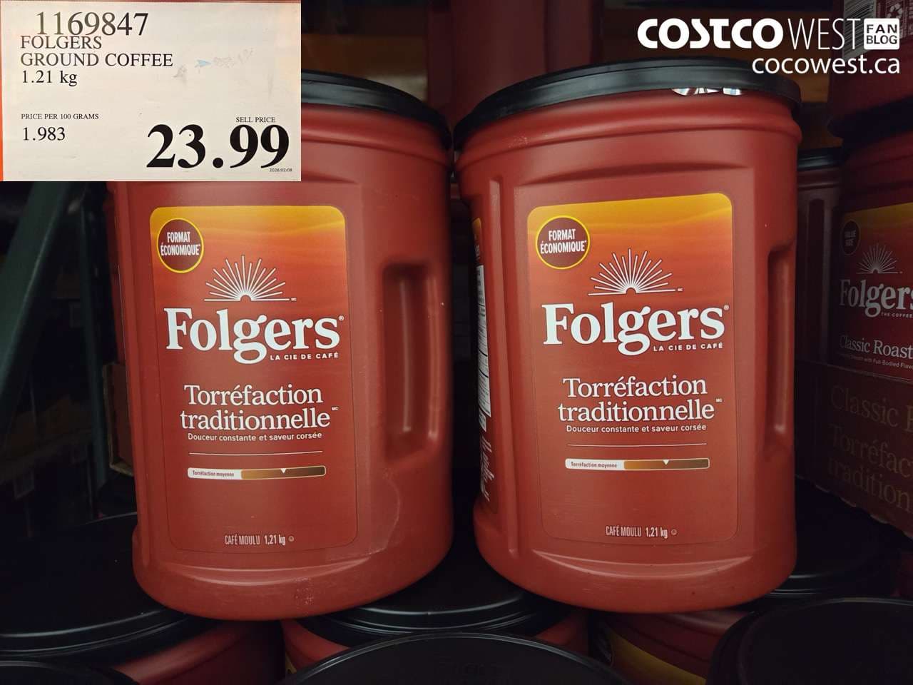 FOLGERS GROUND COFFEE 1.21 KG