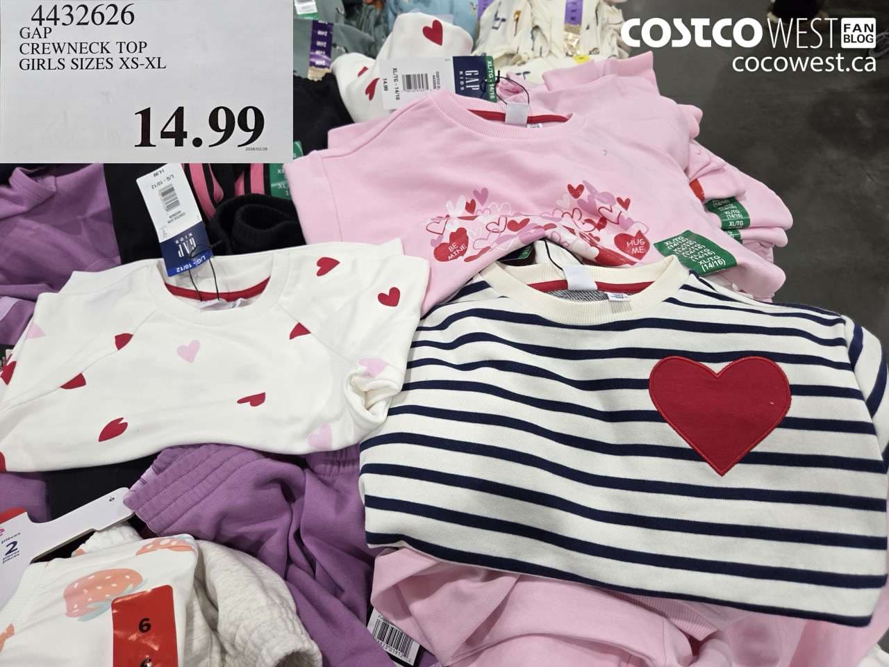 gap crewneck top girls sizes xsxl