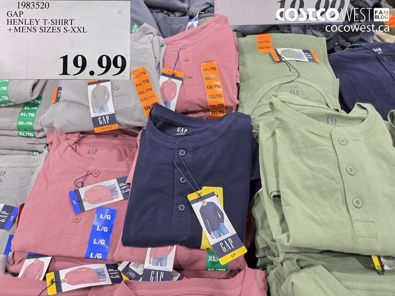 gap henley tshirt  mens sizes sxxl