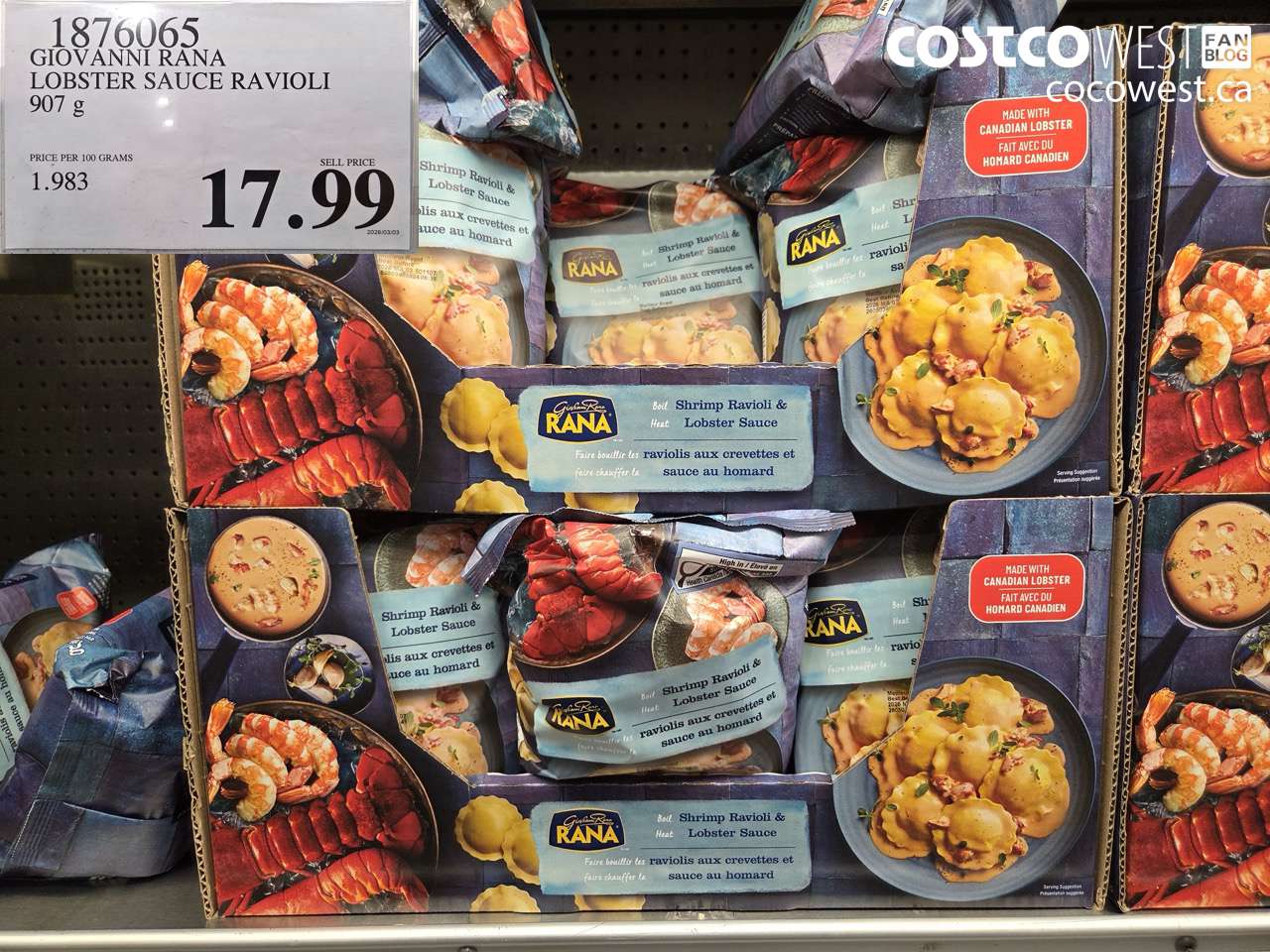 GIOVANNI RANA LOBSTER SAUCE RAVIOLI 907 G