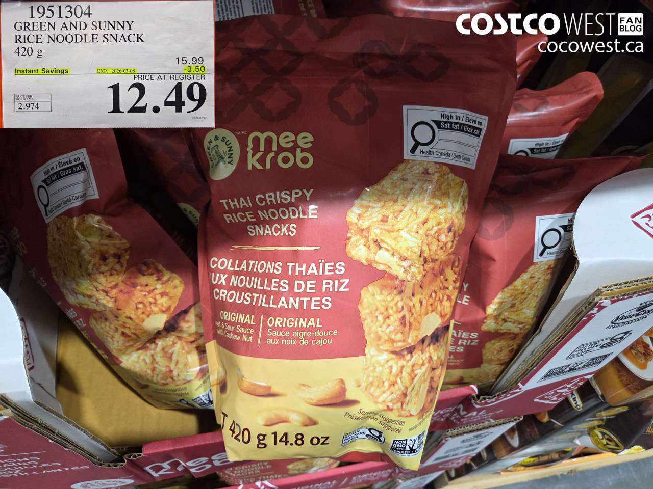 green and sunny rice noodle snack 420 g