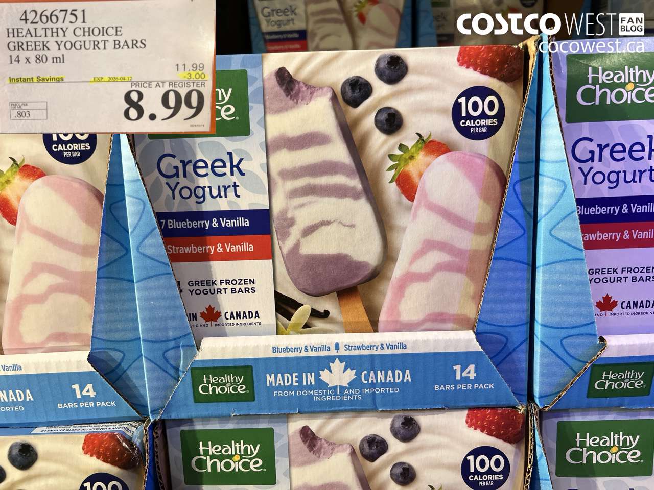 HEALTHY CHOICE GREEK YOGURT BARS 14 X 80 ML