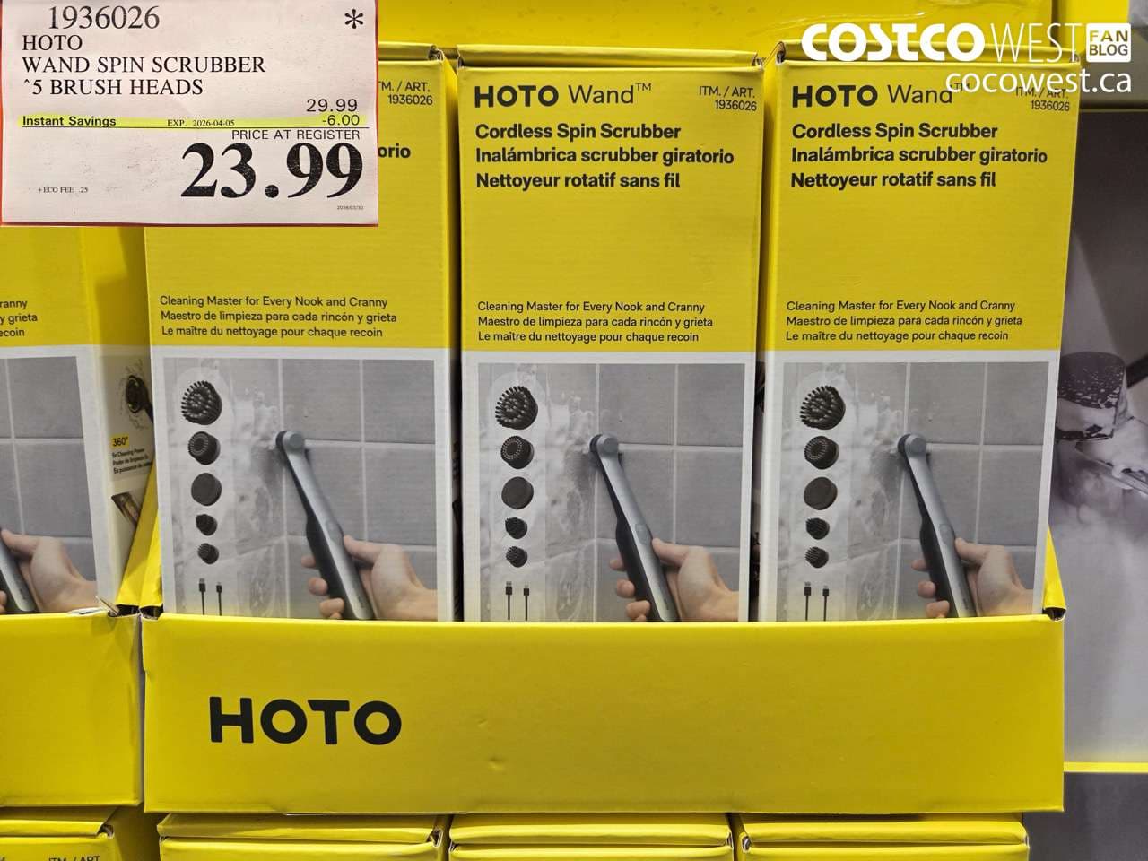 HOTO WAND SPIN SCRUBBER 5 BRUSH HEADS