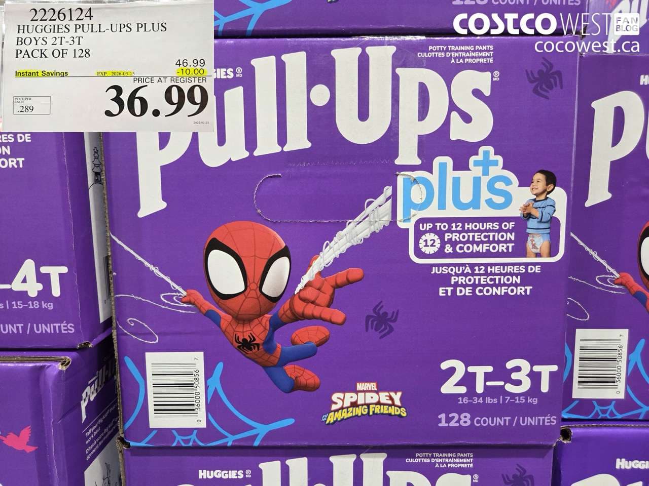 huggies pullups plus boys 2t3t pack of 128