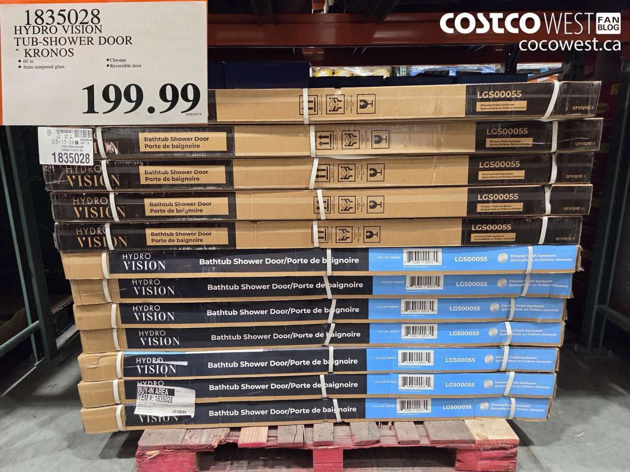 HYDRO VISION TUB-SHOWER DOOR KRONOS