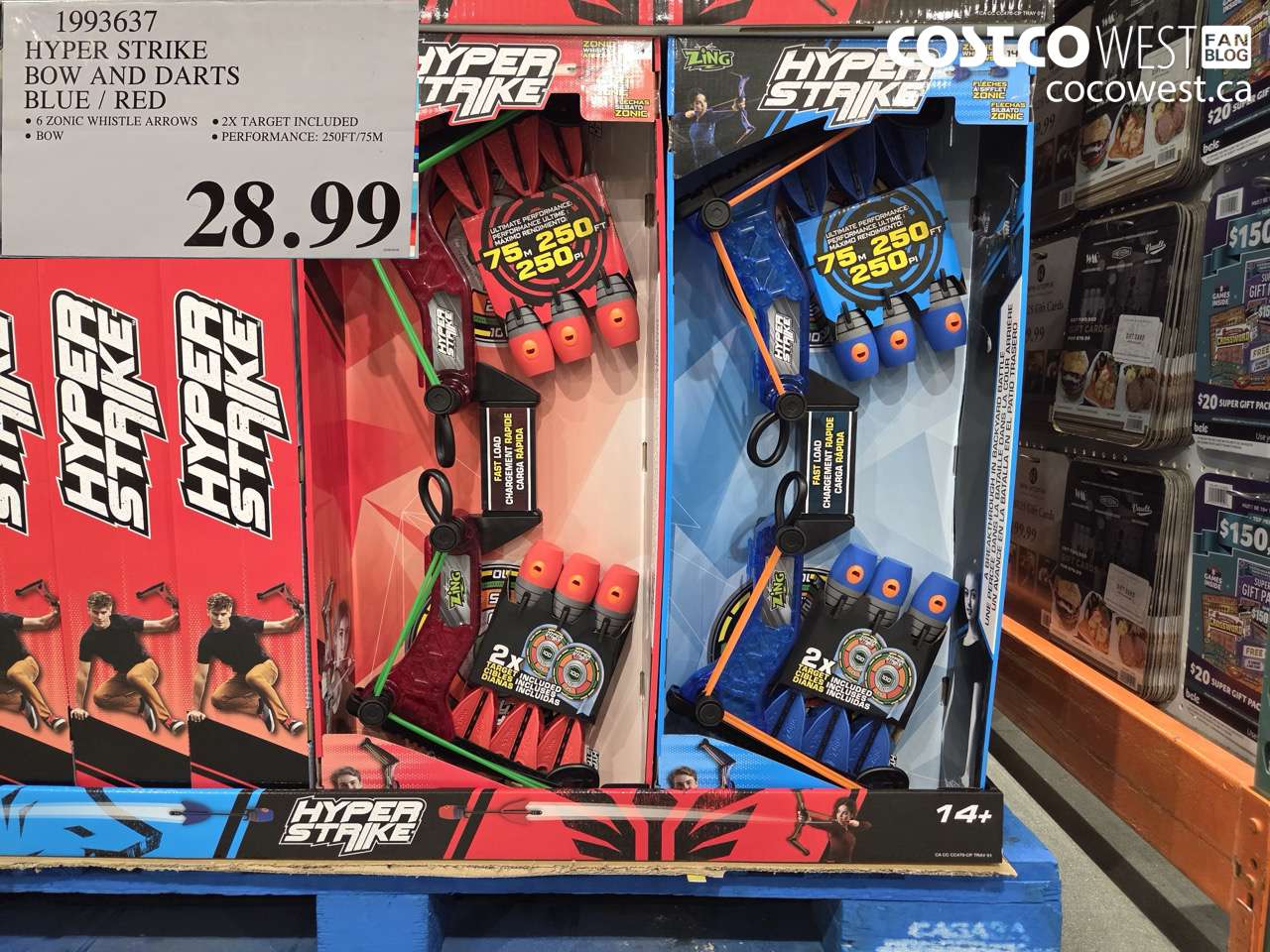 HYPER STRIKE BOW AND DARTS BLUE / RED