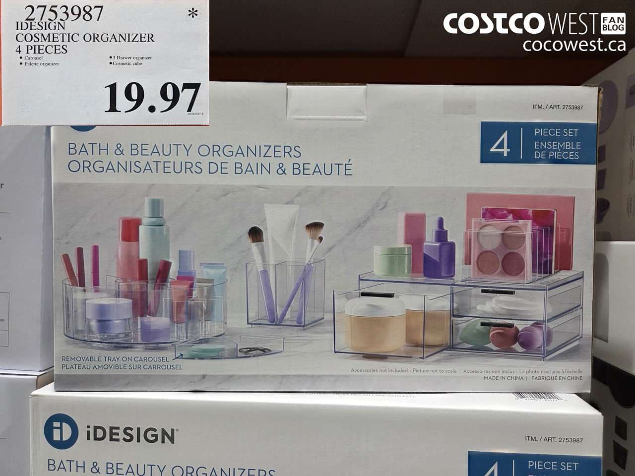 IDESIGN COSMETIC ORGANIZER 4 PIECES