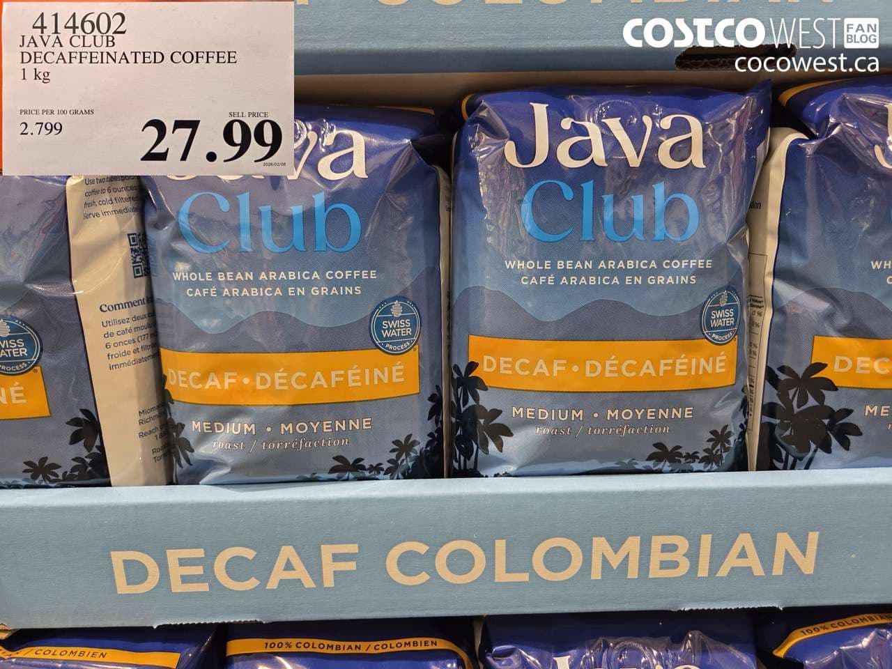 JAVA CLUB DECAFFEINATED COFFEE 1 KG