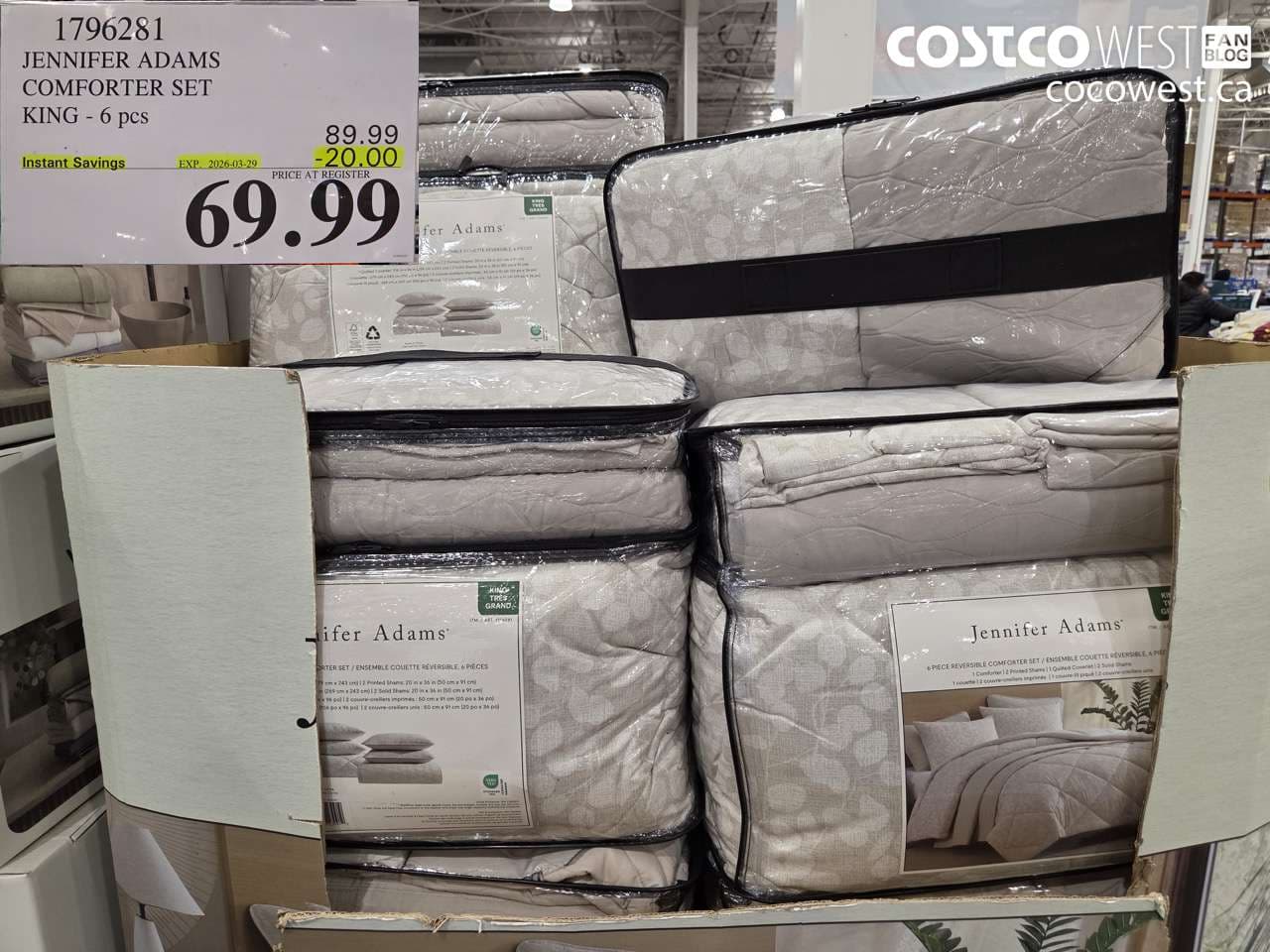 JENNIFER ADAMS COMFORTER SET KING - 6 PCS