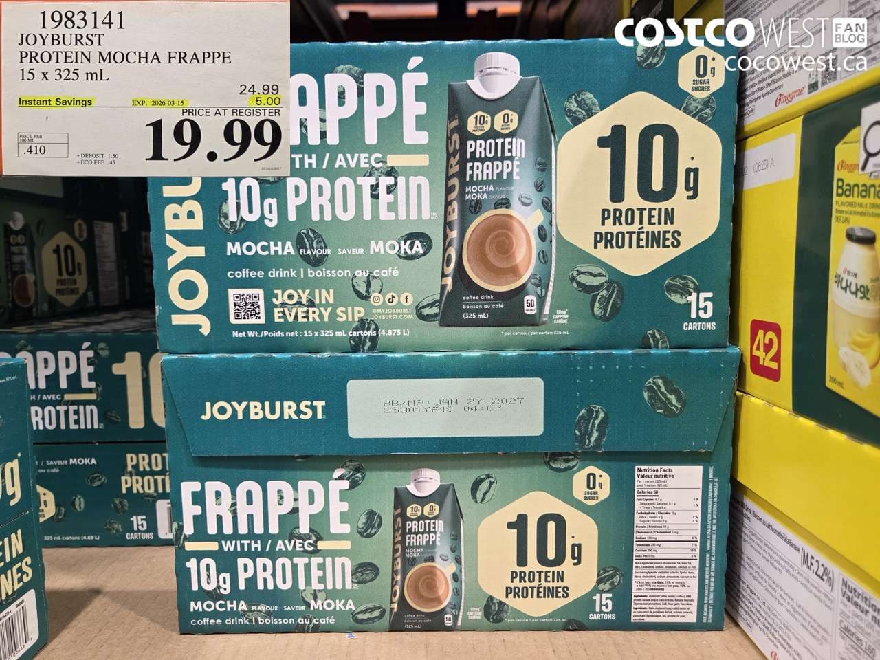 JOYBURST PROTEIN MOCHA FRAPPE 15 X 325 ML