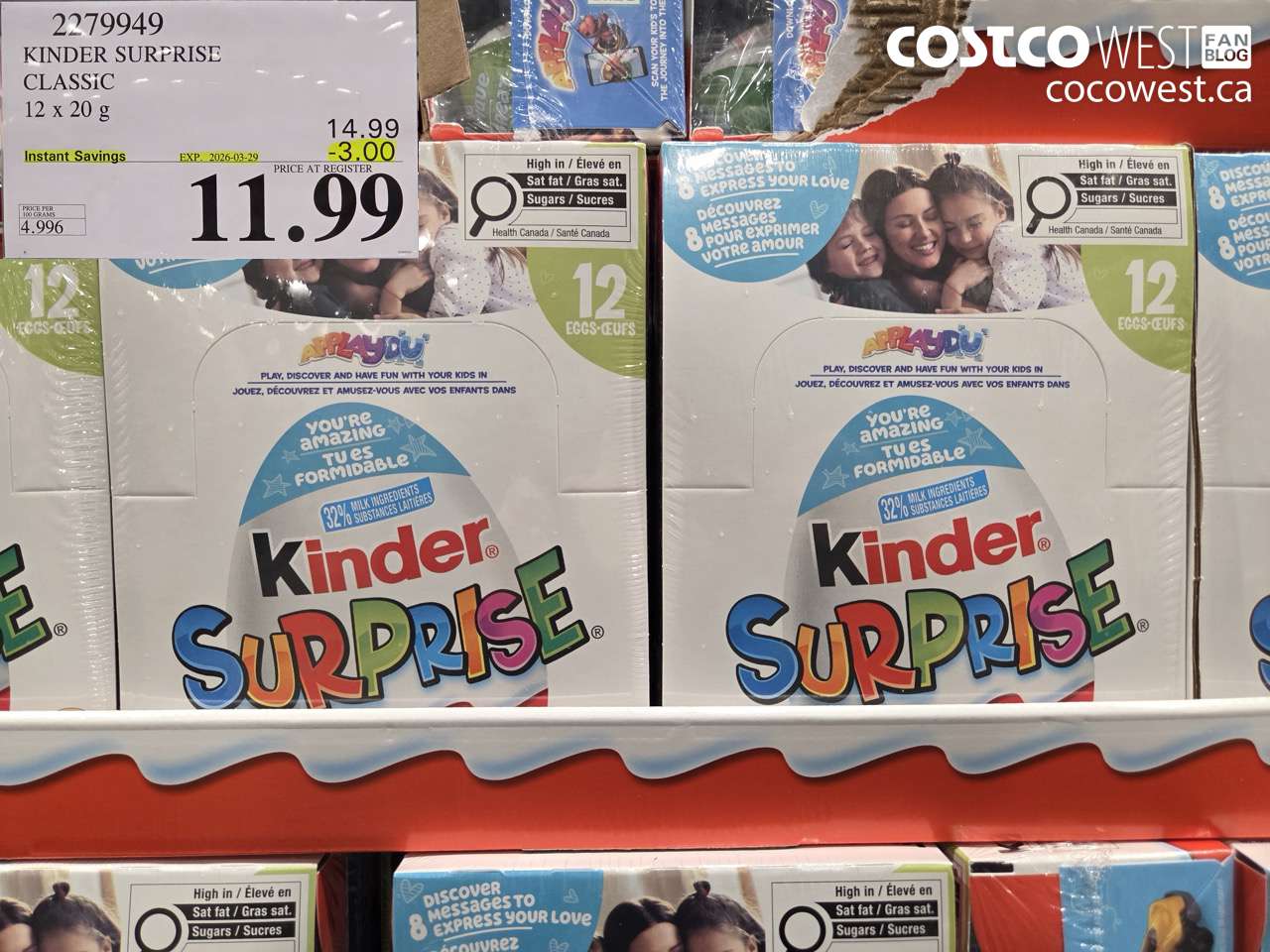 KINDER SURPRISE CLASSIC 12 X 20 G