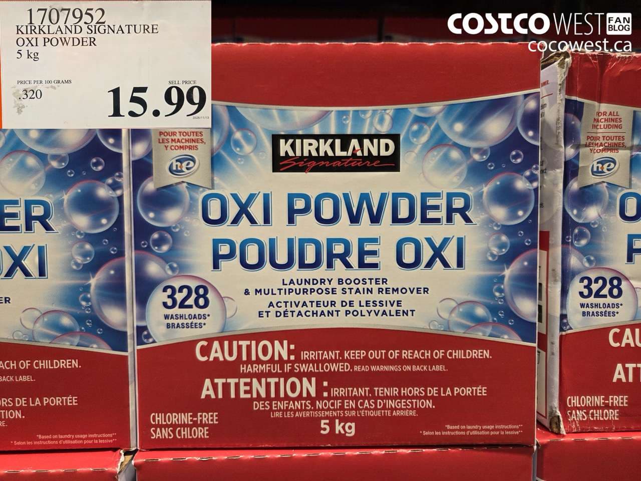 KIRKLAND SIGNATURE OXI POWDER 5 KG