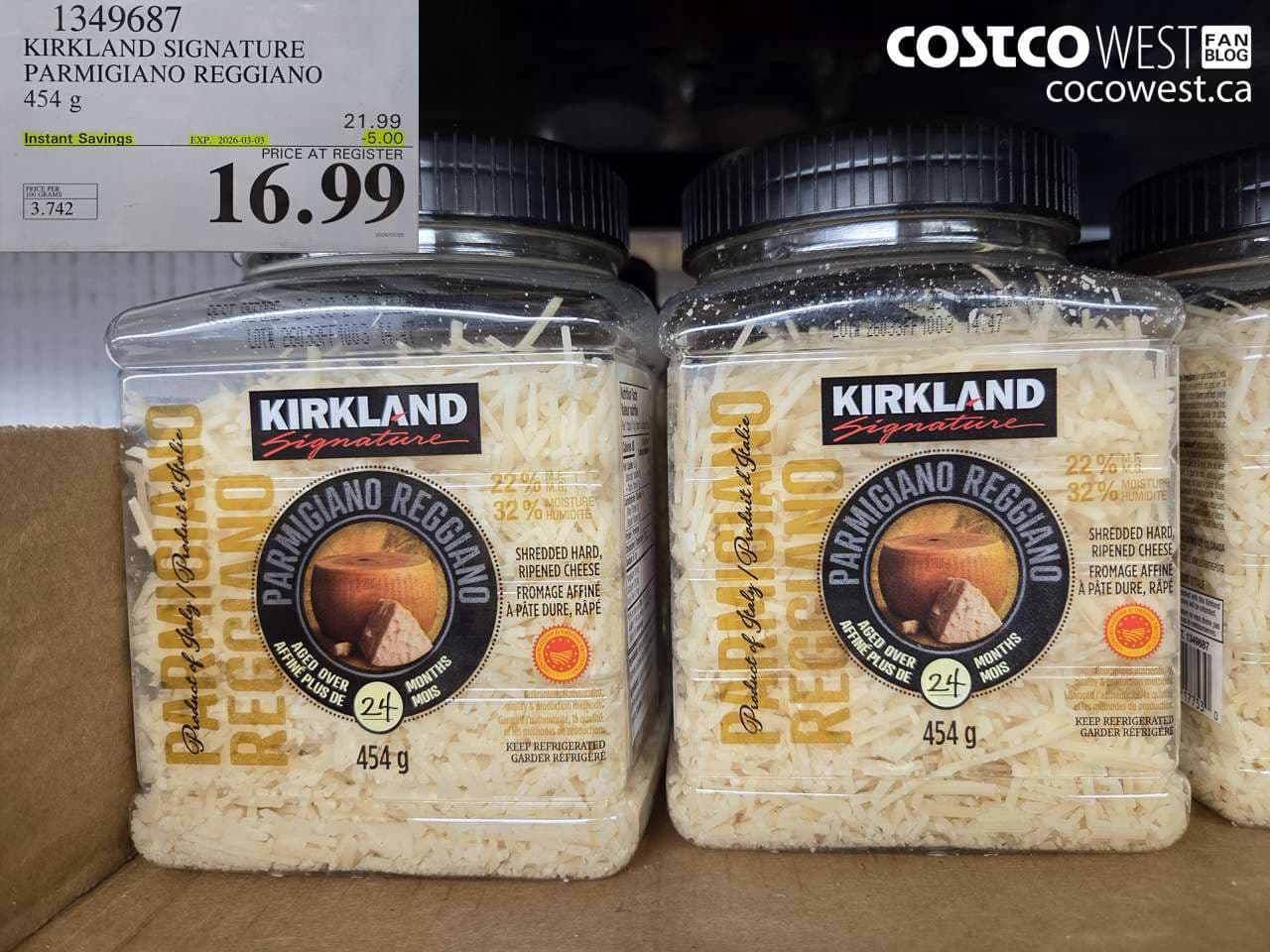 kirkland signature parmigiano reggiano 454 g