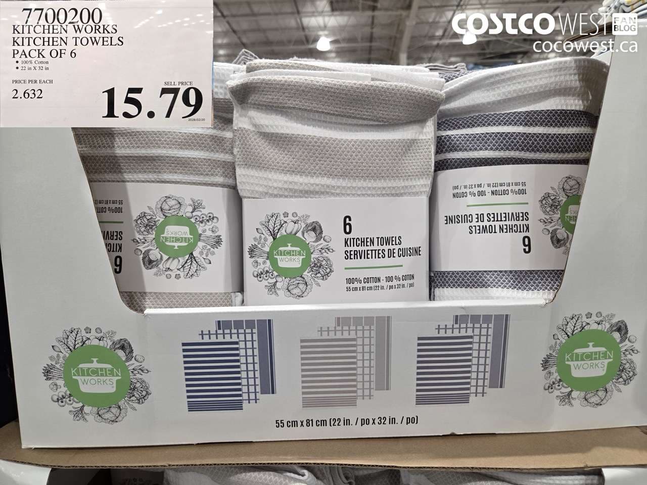 KITCHEN WORKS KITCHEN TOWELS PACK OF 6