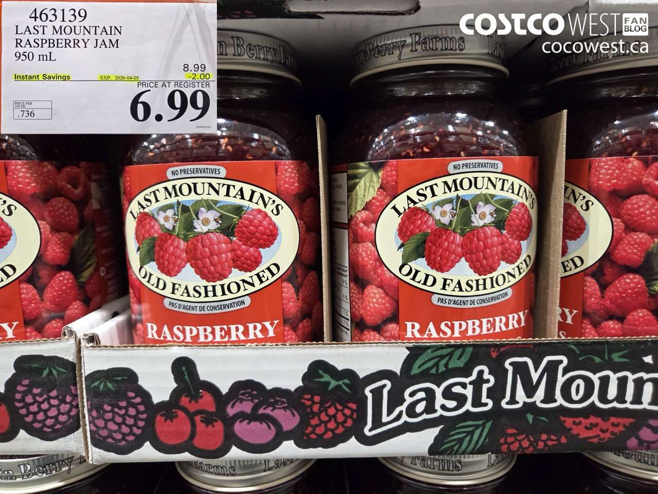 LAST MOUNTAIN RASPBERRY JAM 950 ML