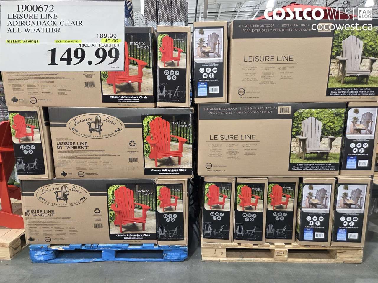 LEISURE LINE ADIRONDACK CHAIR ALL WEATHER