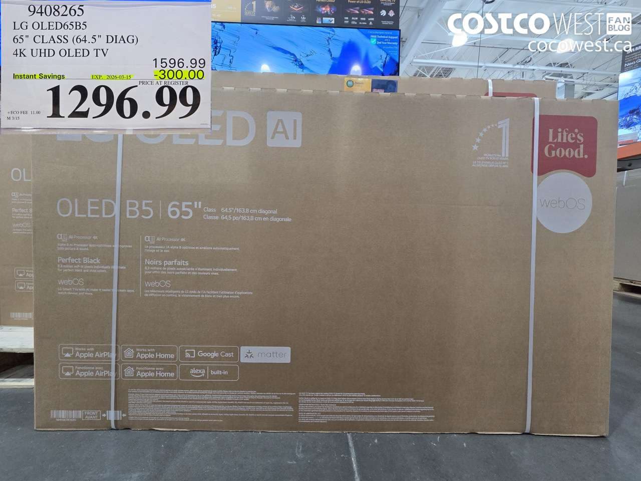 lg oled65b5 65 class 645 diag 4k uhd oled tv