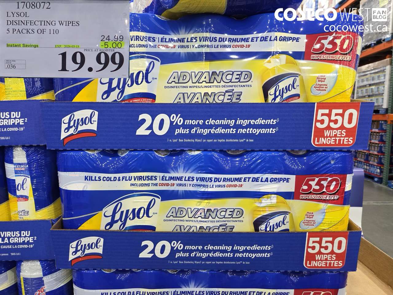 lysol disinfecting wipes 5 packs of 110