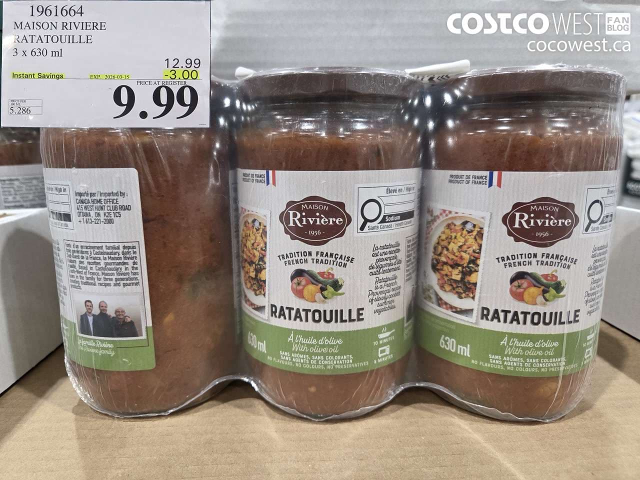 MAISON RIVIERE RATATOUILLE 3 X 630 ML