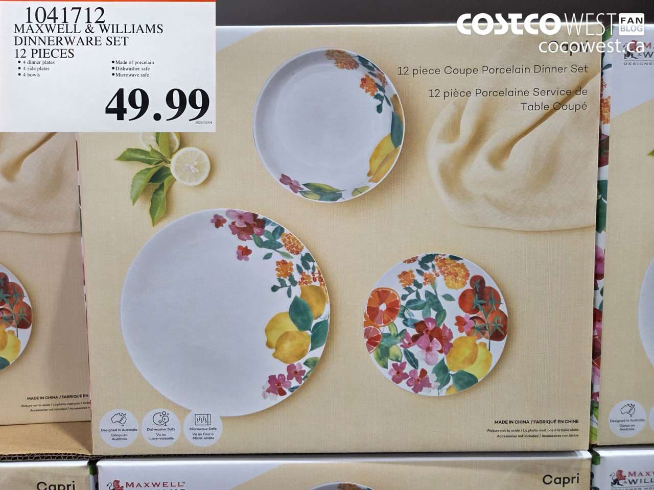 MAXWELL & WILLIAMS DINNERWARE SET 12 PIECES