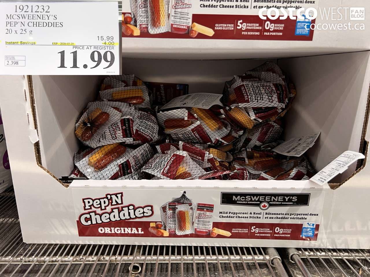 MCSWEENEY’S PEP N CHEDDIES 20 X 25G