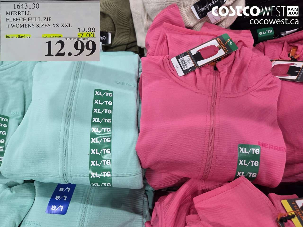 merrell fleece full zip  womens sizes xsxxl