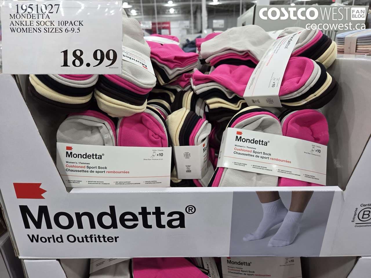 mondetta ankle sock 10pack womens sizes 695