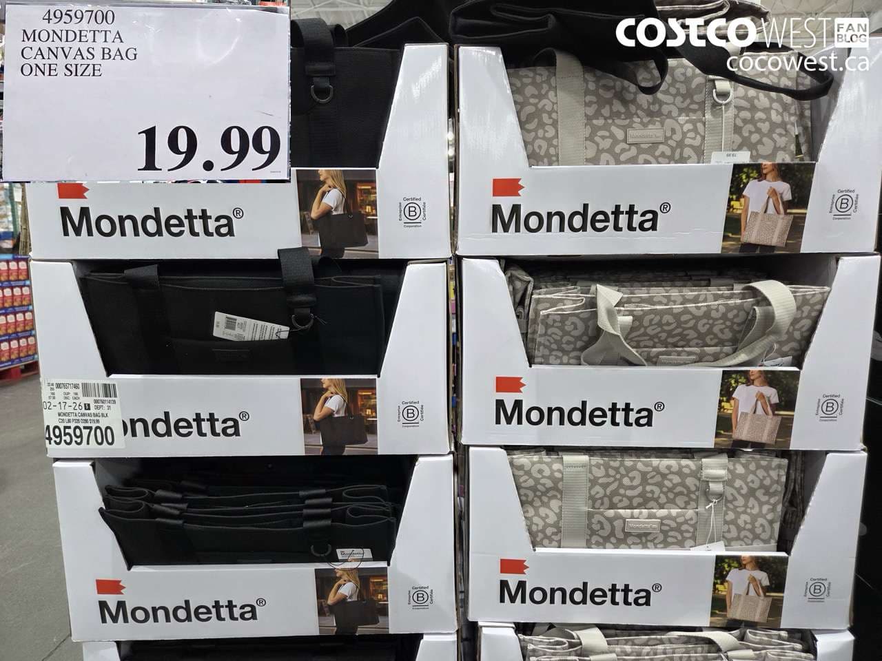 mondetta canvas bag one size