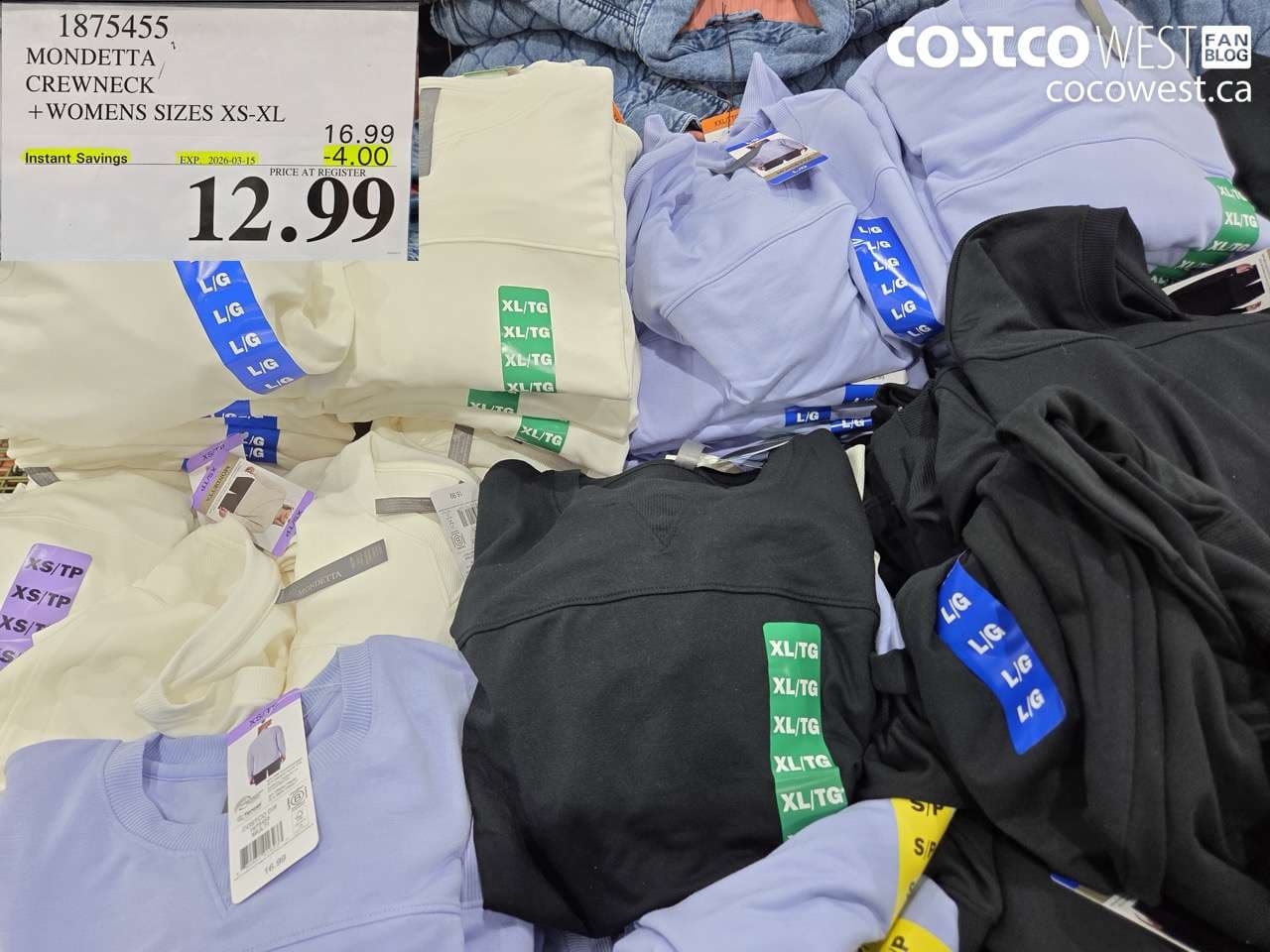 mondetta crewneck  womens sizes xsxl