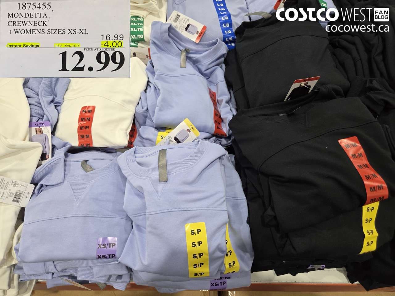 mondetta crewneck  womens sizes xsxl