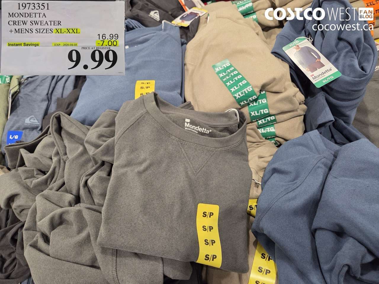 MONDETTA CREW SWEATER MENS SIZES XL-XXL