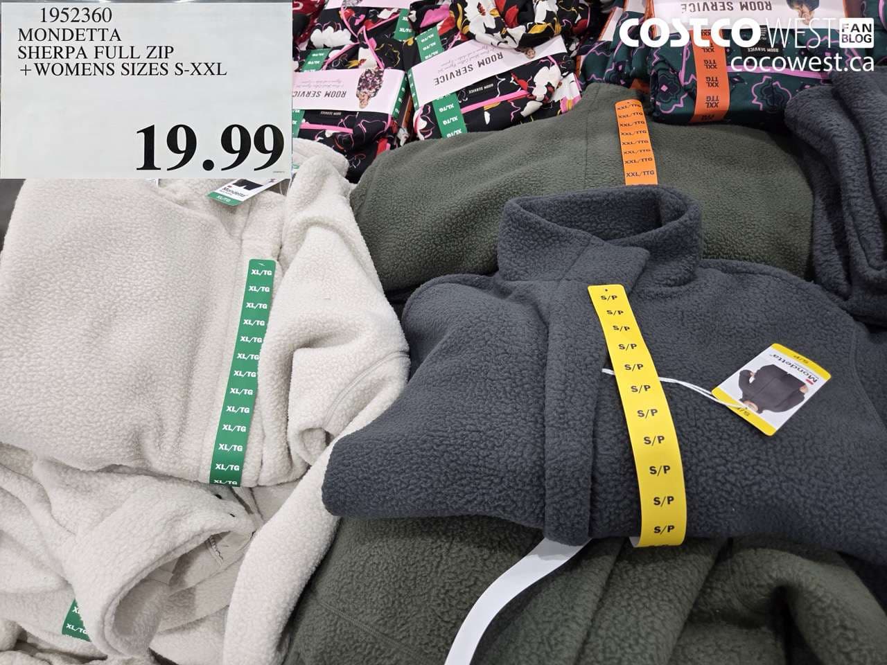 MONDETTA SHERPA FULL ZIP + WOMENS SIZES S-XXL