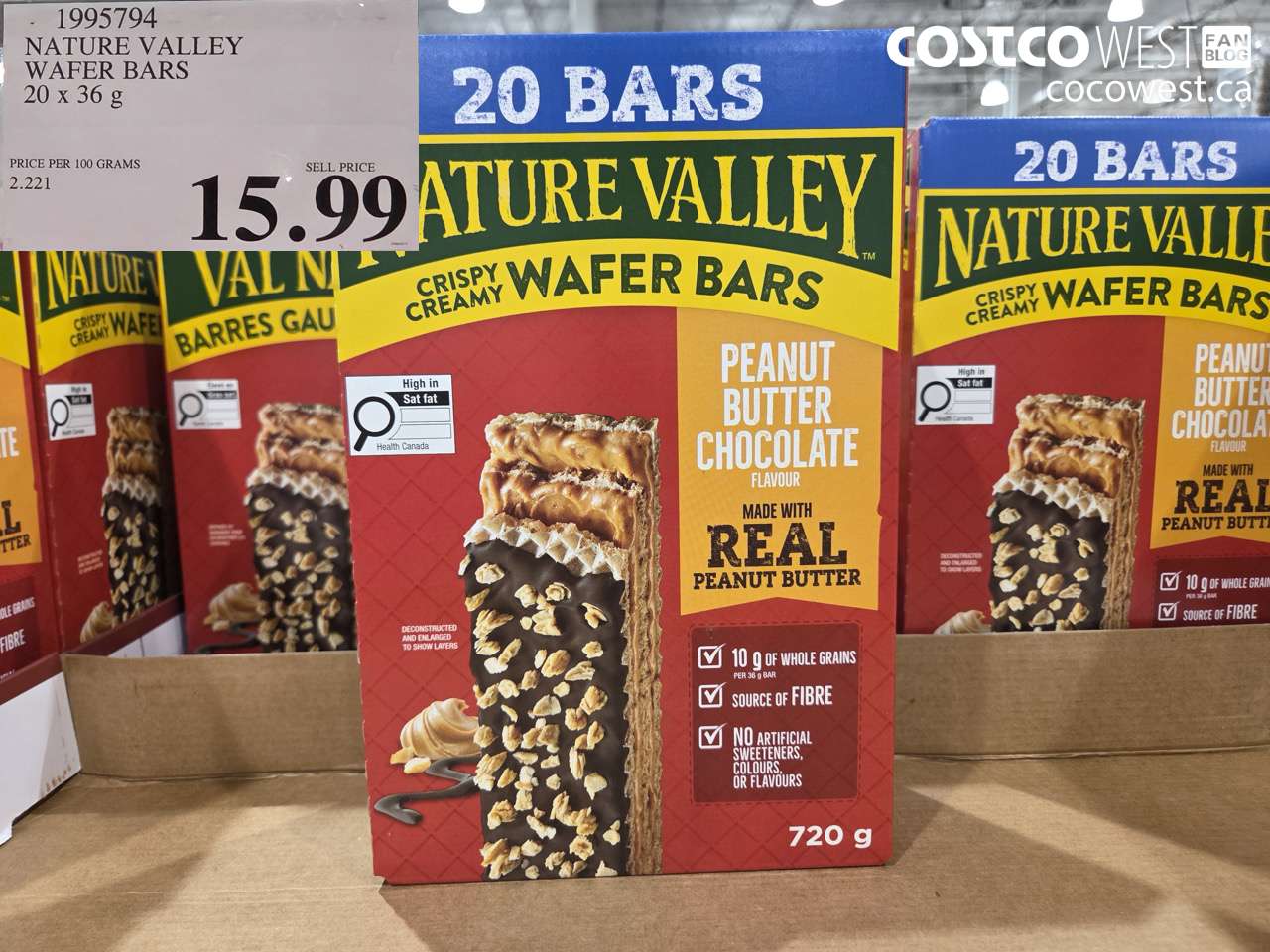 NATURE VALLEY WAFER BARS 20 X 36 G