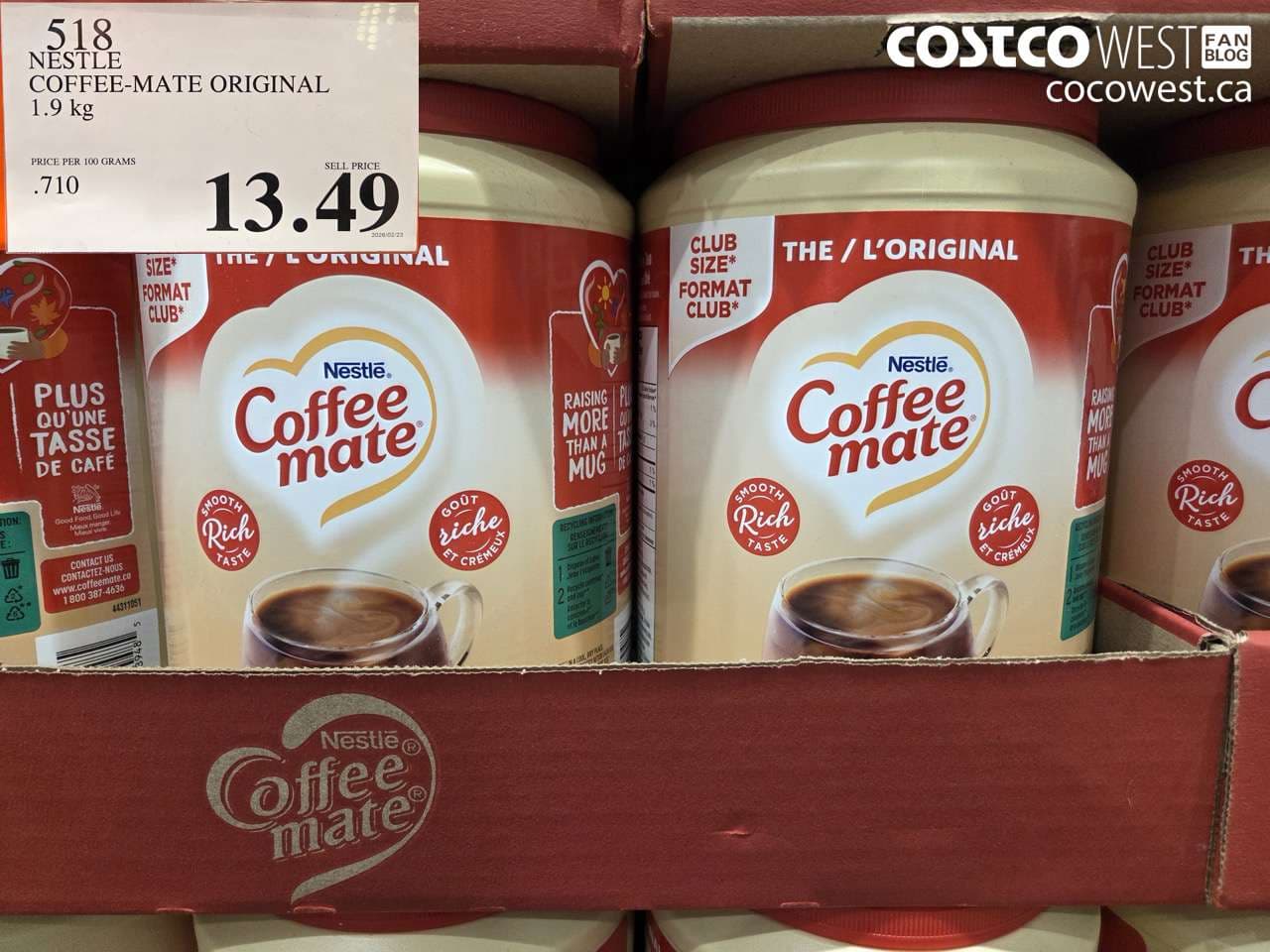 NESTLE COFFEE-MATE ORIGINAL 1.9 KG
