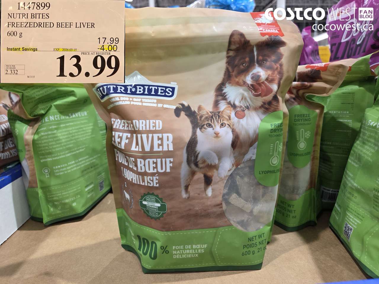 NUTRI BITES FREEZEDRIED BEEF LIVER 600G