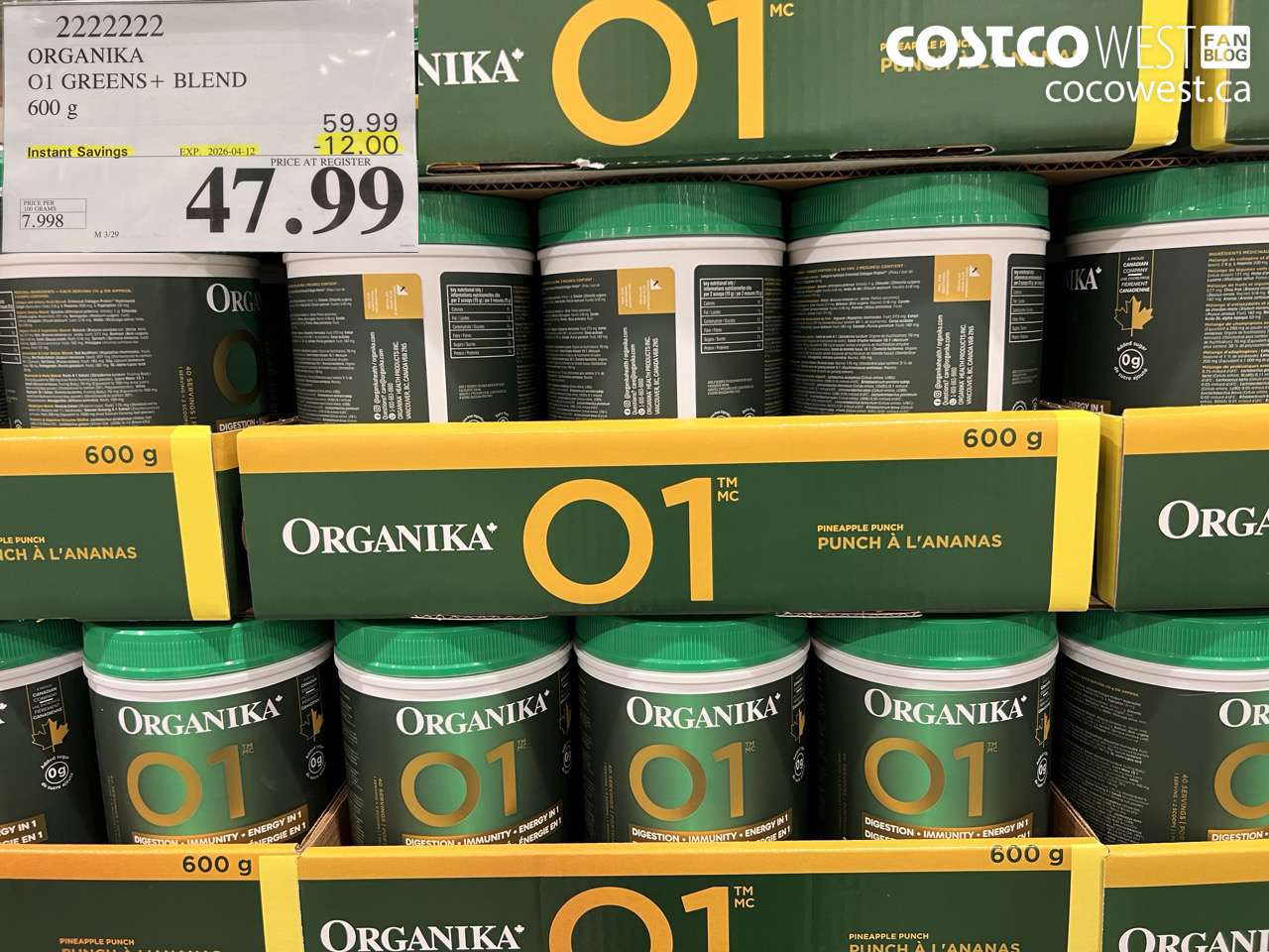 ORGANIKA 01 GREENS+ BLEND 600 G