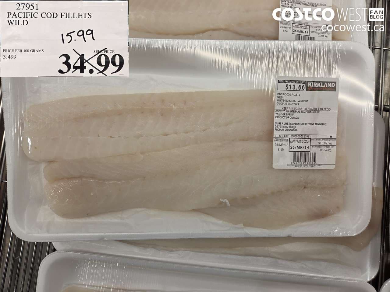 PACIFIC COD FILLETS WILD