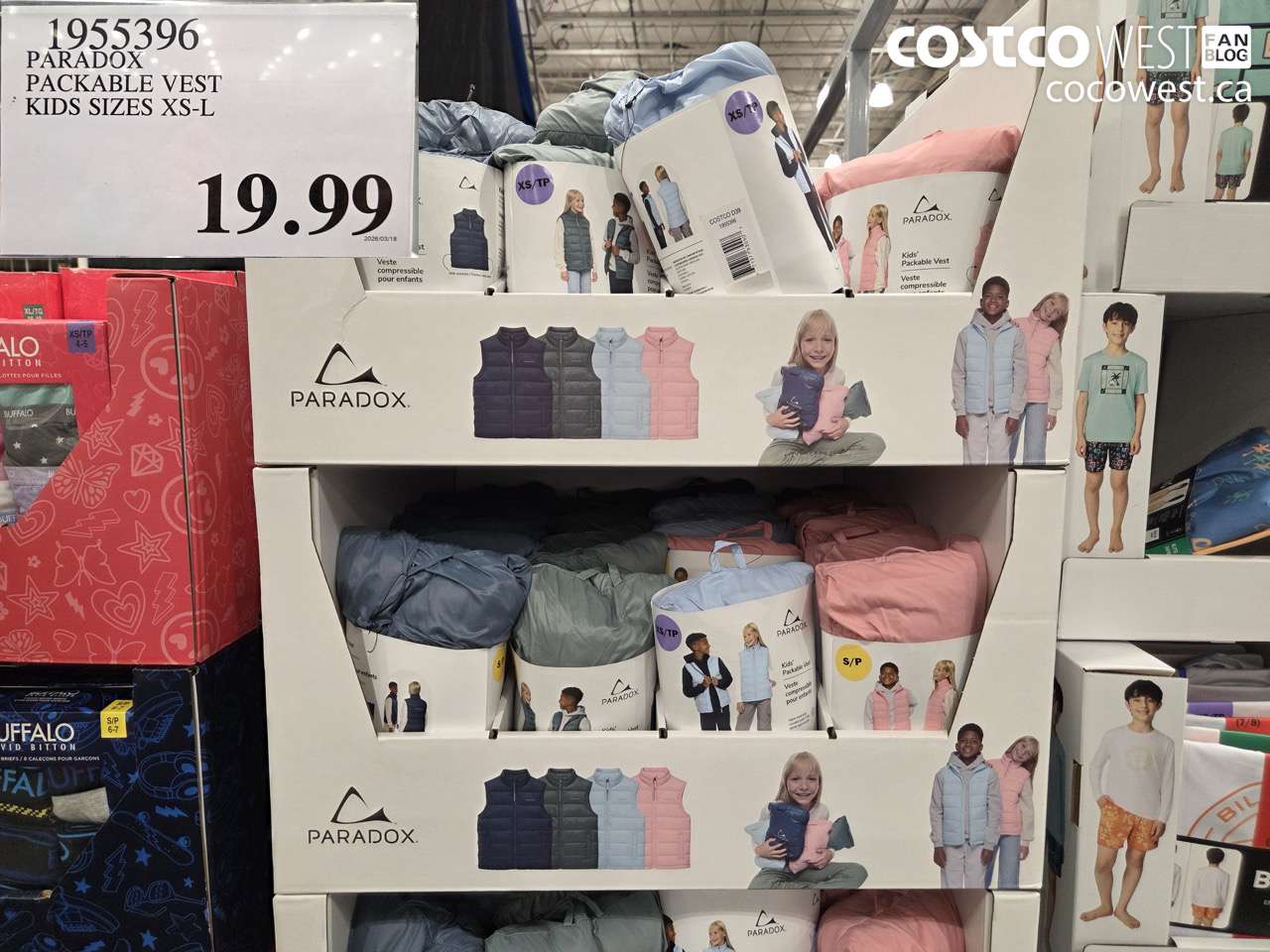 PARADOX PACKABLE VEST KIDS SIZES XS-L