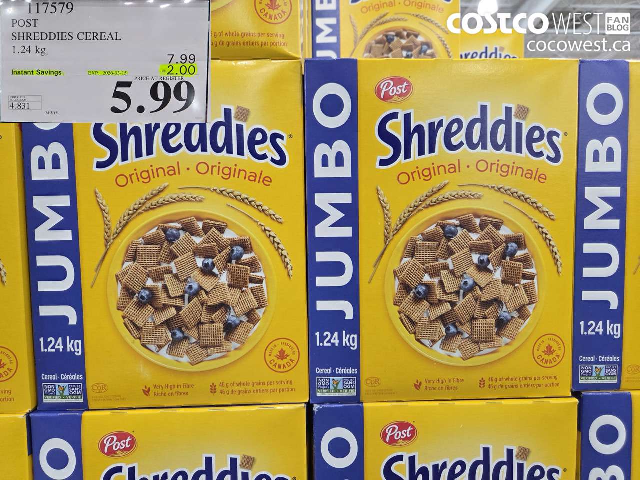 POST SHREDDIES CEREAL 1.24KG
