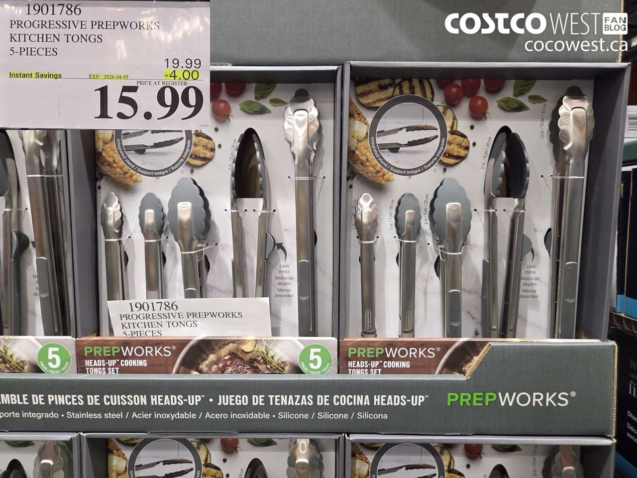 progressive prepworks kitchen tongs 5pieces