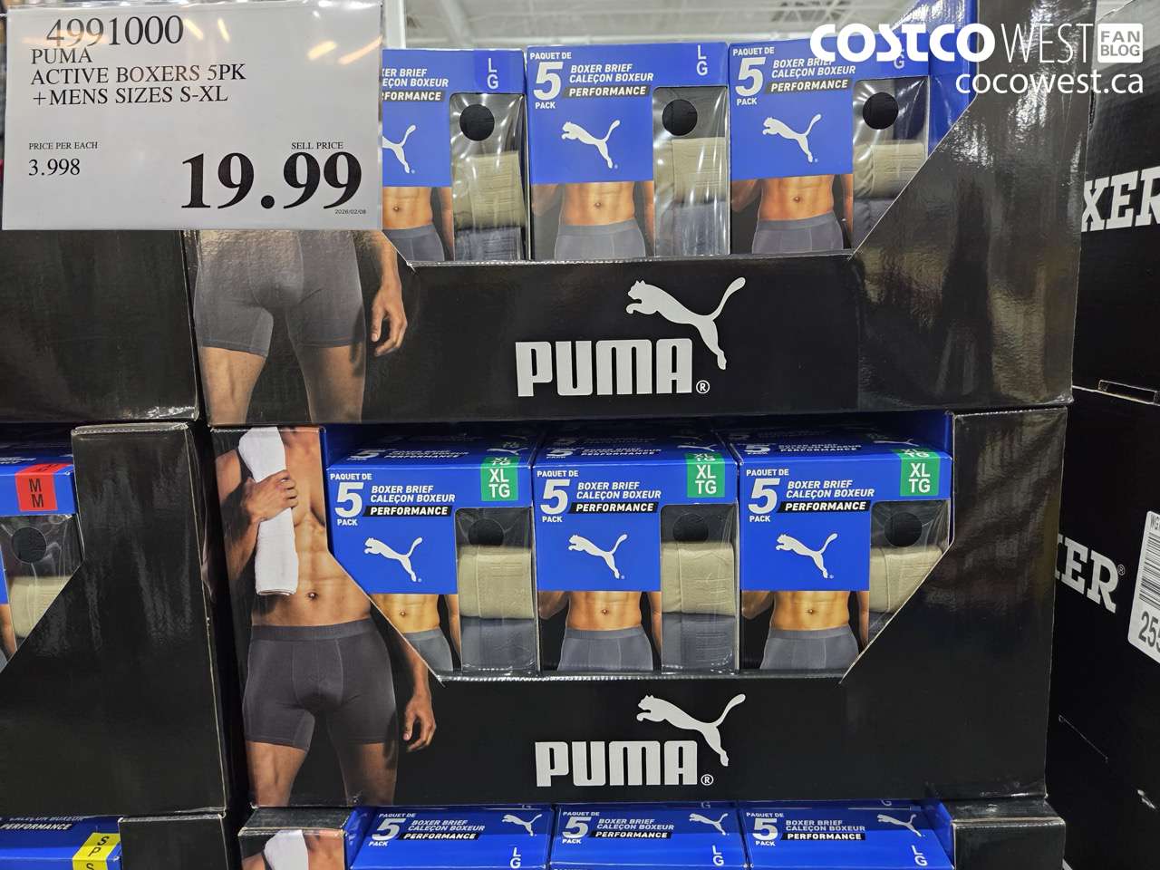 puma active boxers 5pk  mens sizes sxl