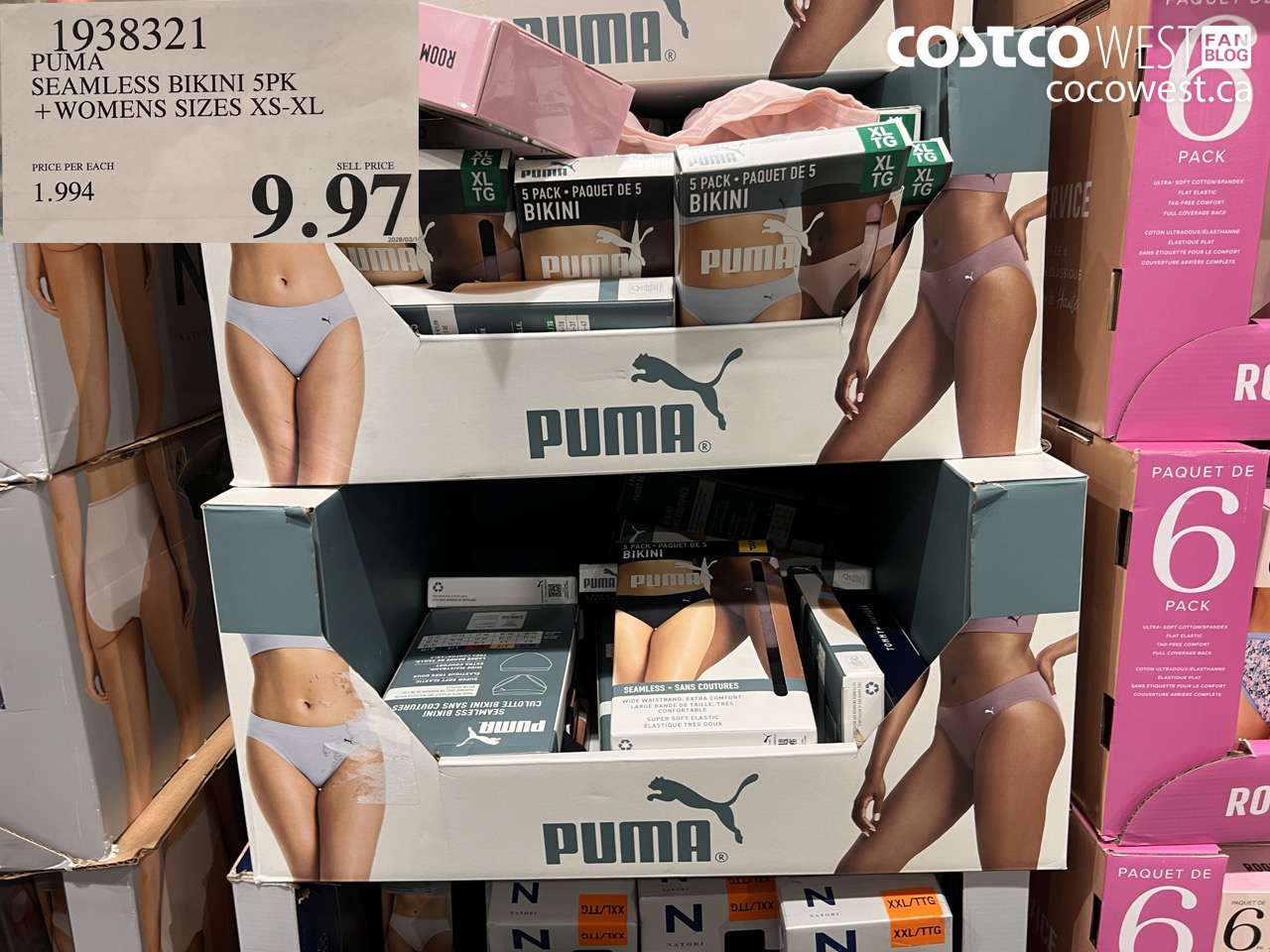 PUMA SEAMLESS BIKINI 5PK + WOMENS SIZES XS-XL