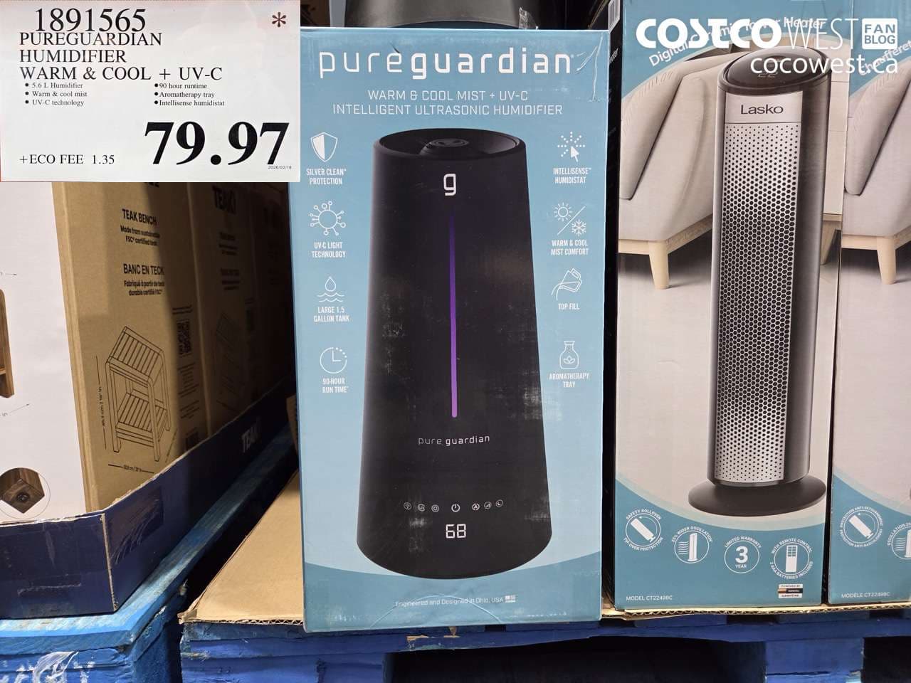 PUREGUARDIAN HUMIDIFIER WARM & COOL + UV-C