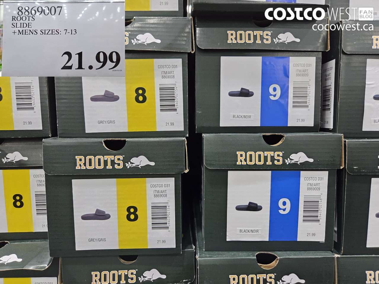 ROOTS SLIDE MENS SIZES 7-13