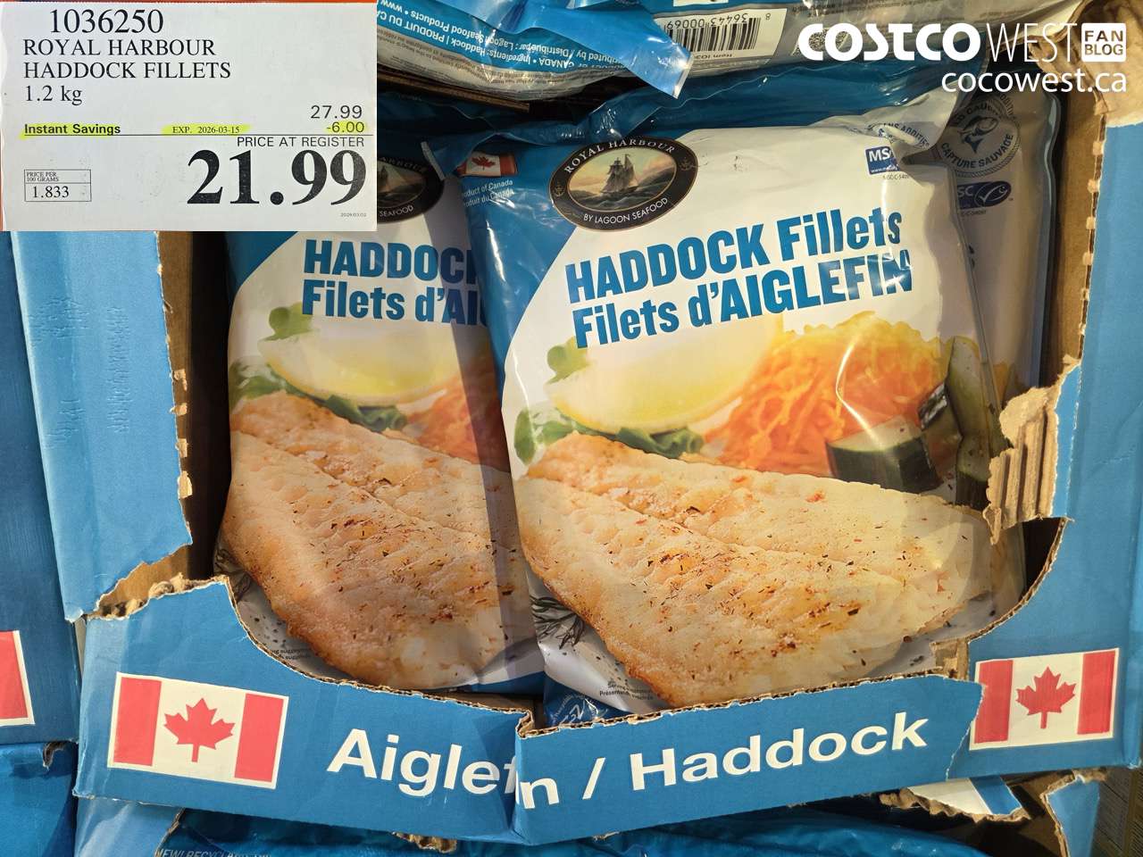 ROYAL HARBOUR HADDOCK FILLETS 1.2KG