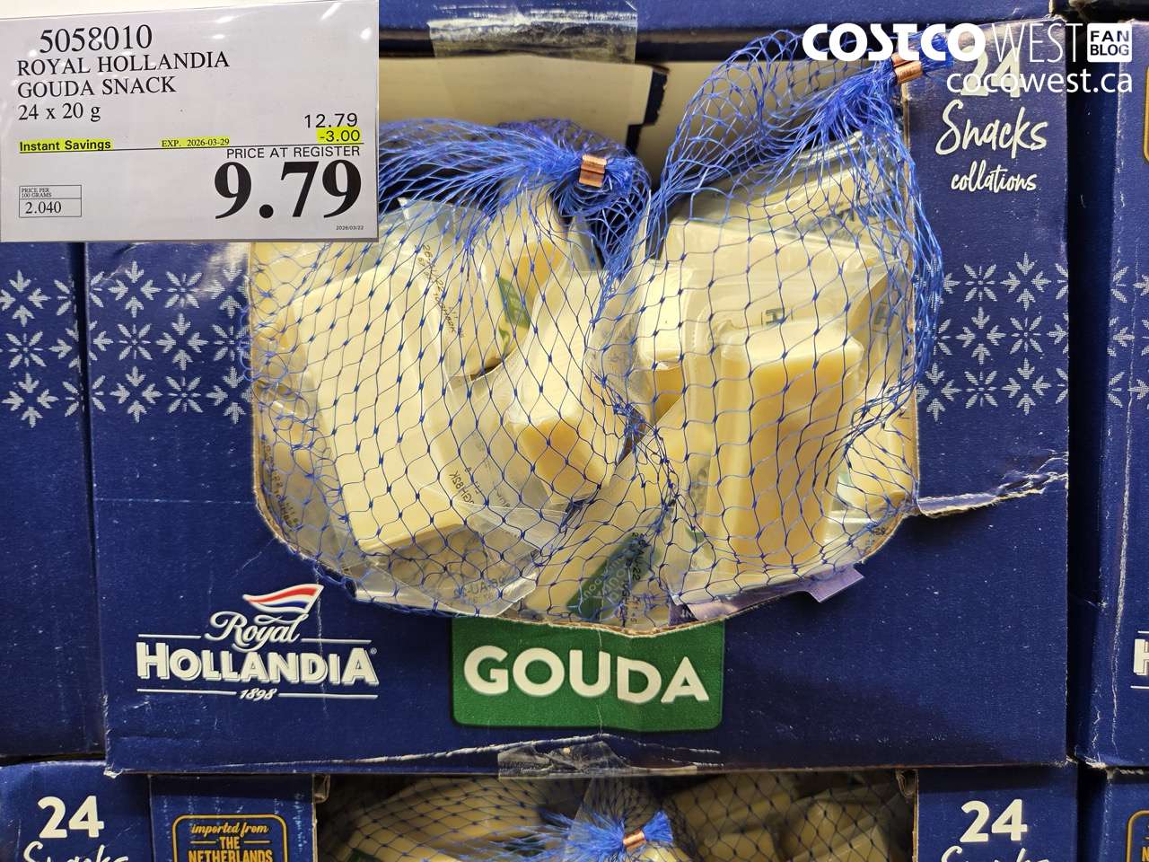 ROYAL HOLLANDIA GOUDA SNACK 24 X 20G