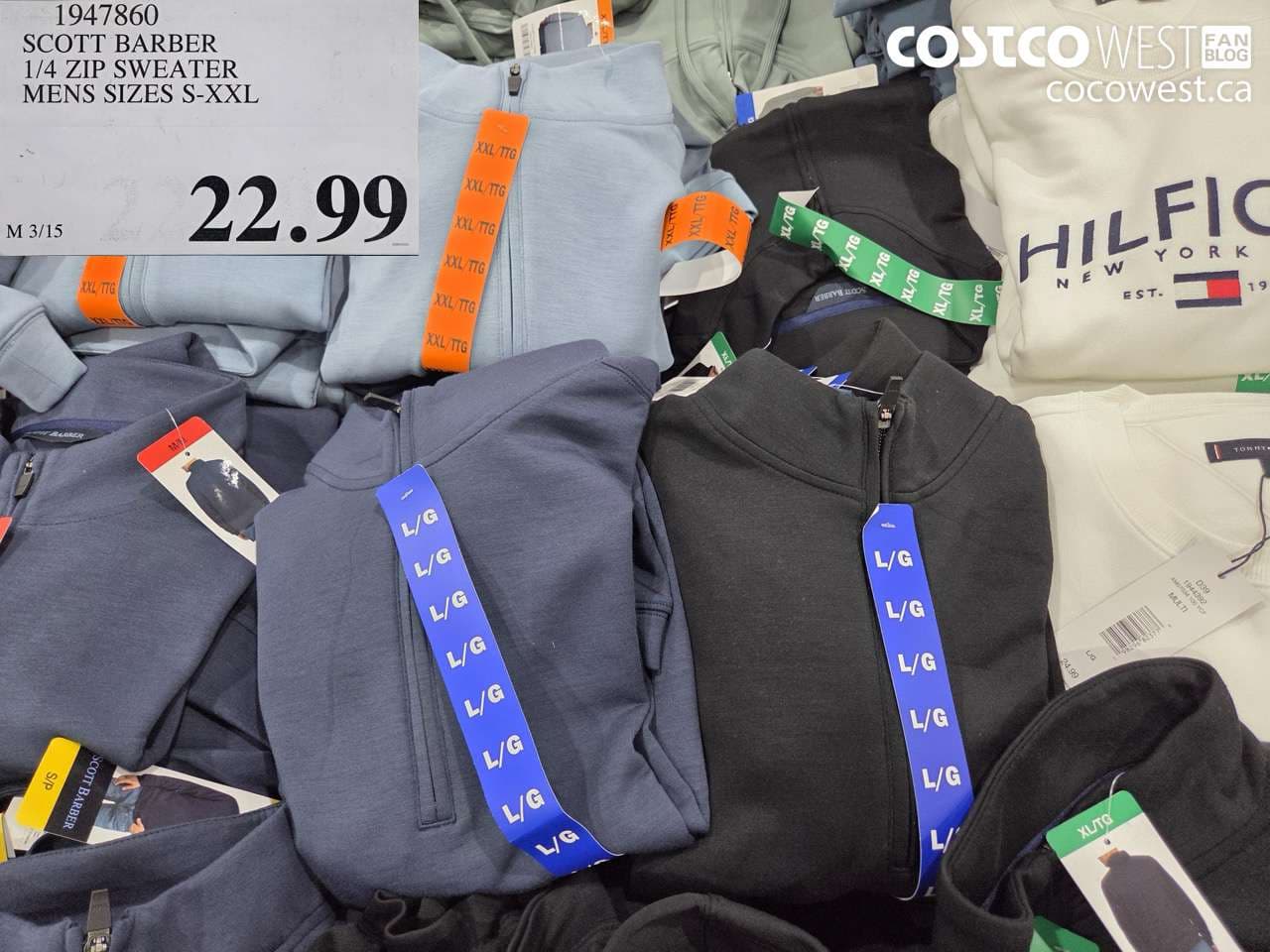 SCOTT BARBER 1/4 ZIP SWEATER MENS SIZES S-XXL